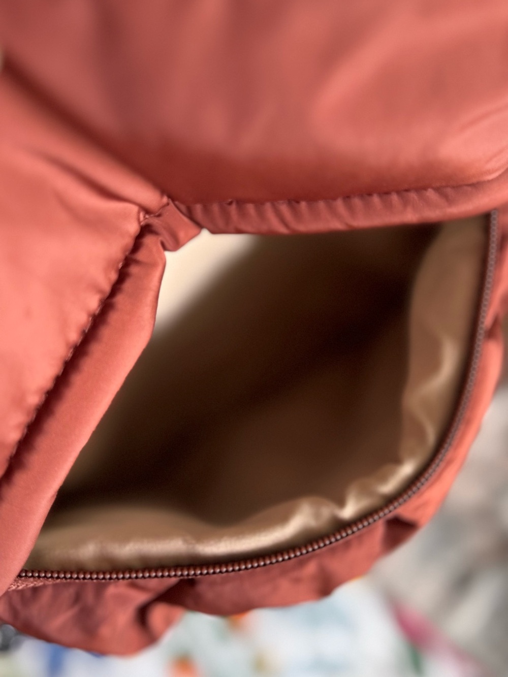 Everyday Padded Backpack in Rust Red - Picture 3 of 4